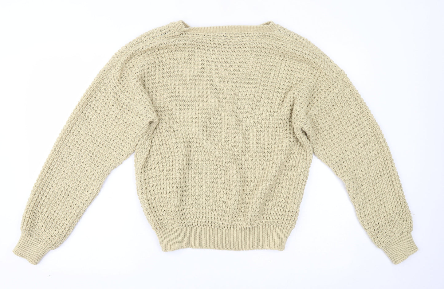 Boohoo Womens Beige   Pullover Jumper Size M