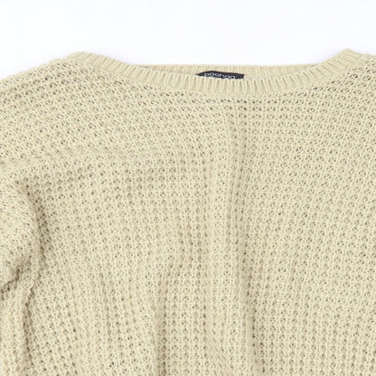 Boohoo Womens Beige   Pullover Jumper Size M