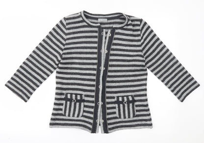 Womens UK Size M Per Una Grey Cardigan Jumper