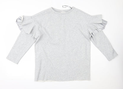 H&M Womens Grey   Pullover Sweatshirt Size S