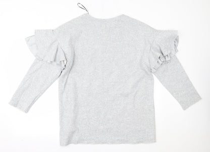 H&M Womens Grey   Pullover Sweatshirt Size S