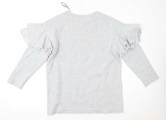 H&M Womens Grey   Pullover Sweatshirt Size S