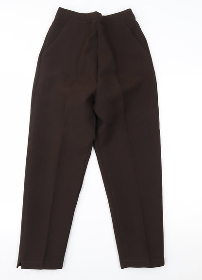Womens UK Size 10 Preworn Regular Fit  Brown Trousers