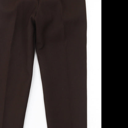 Womens UK Size 10 Preworn Regular Fit  Brown Trousers