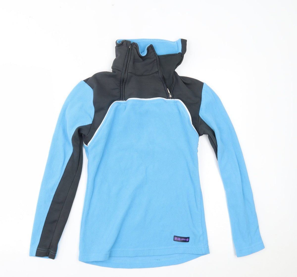 Additional front view of Crane Sports women’s blue jumper, size S