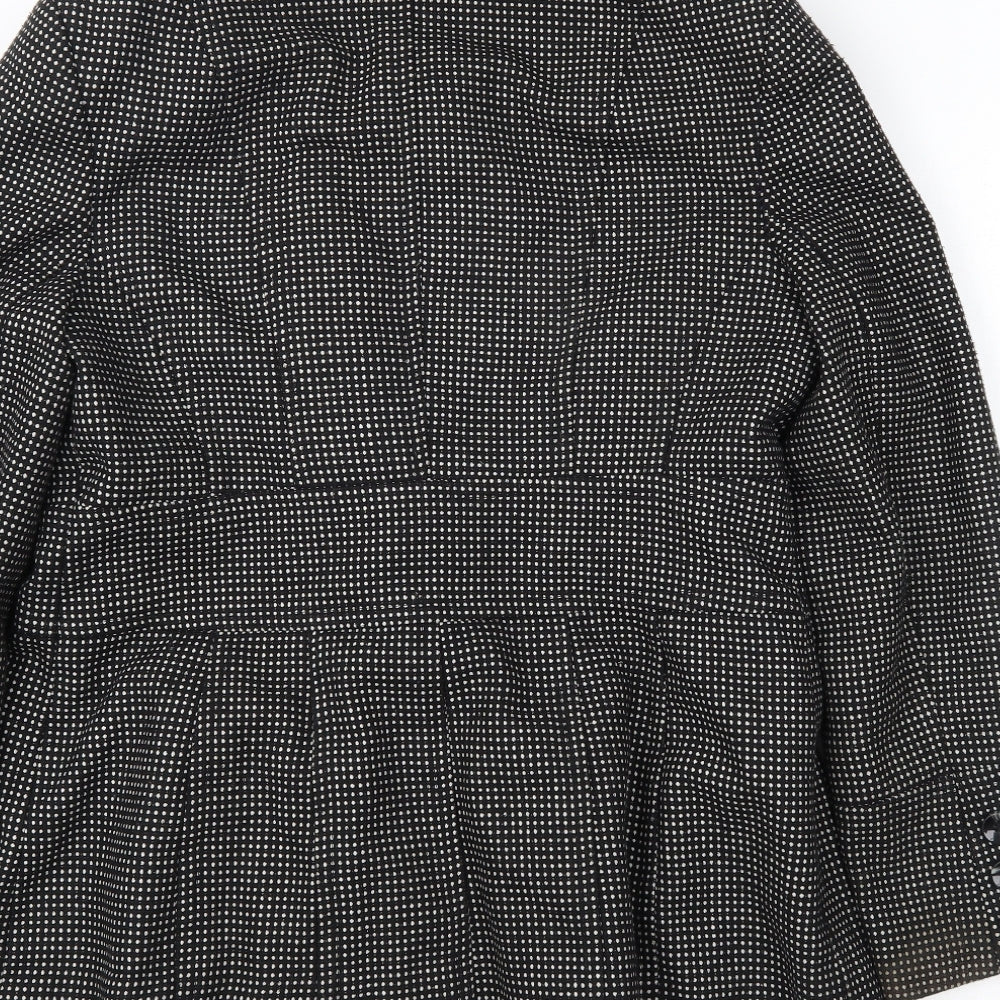 Womens UK Size 14 Debenhams Black Overcoat