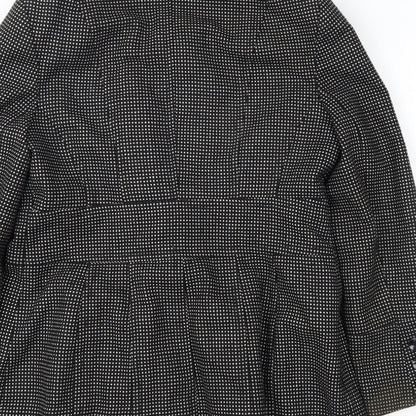 Womens UK Size 14 Debenhams Black Overcoat