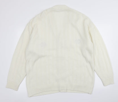 Count Christie Womens Ivory  Knit Cardigan Jumper Size L
