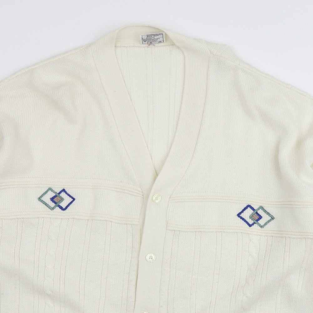 Count Christie Womens Ivory  Knit Cardigan Jumper Size L