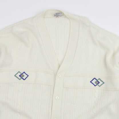 Count Christie Womens Ivory  Knit Cardigan Jumper Size L