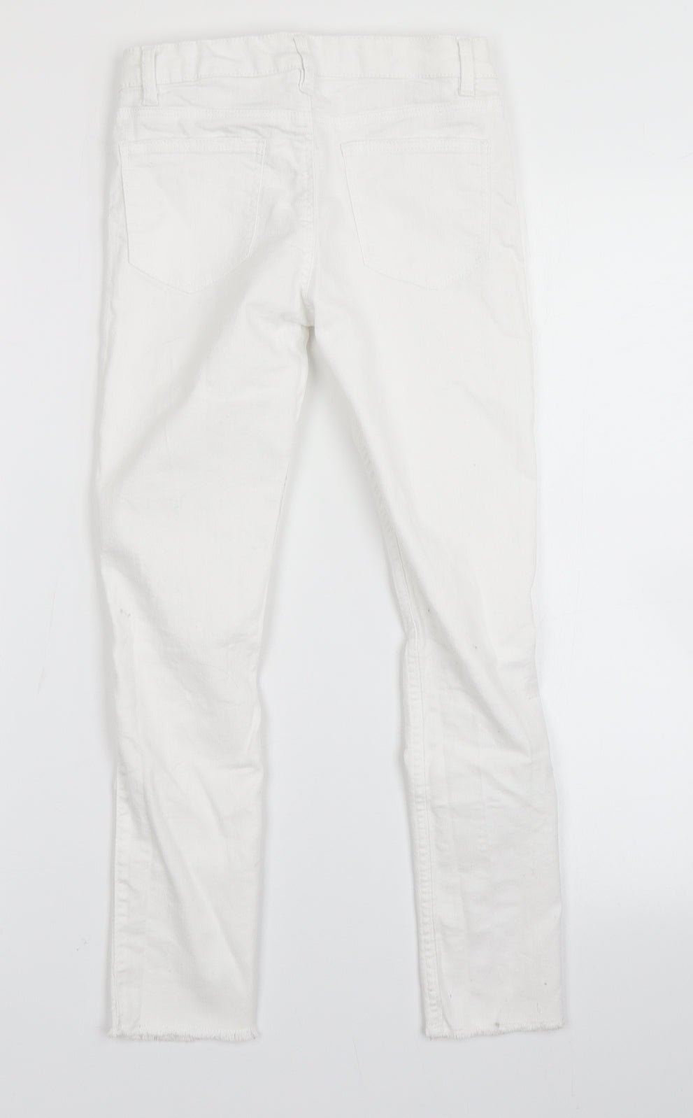 H&M Girls White  Denim Skinny Jeans Size 9-10 Years - Distressed