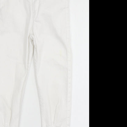 H&M Girls White  Denim Skinny Jeans Size 9-10 Years - Distressed