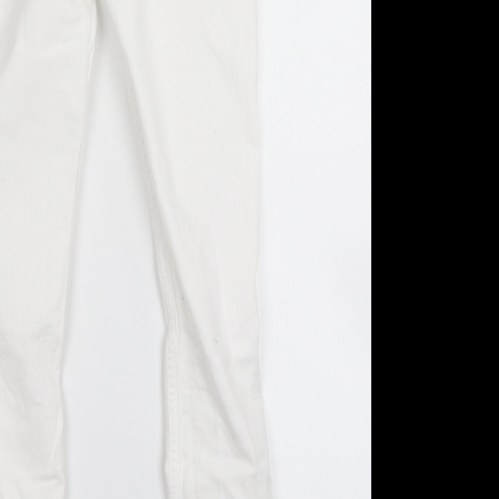 H&M Girls White  Denim Skinny Jeans Size 9-10 Years - Distressed