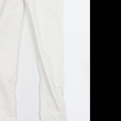 H&M Girls White  Denim Skinny Jeans Size 9-10 Years - Distressed