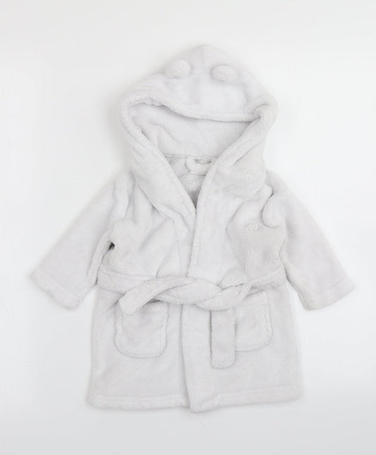 Babytown Baby White Solid  Kimono Robe Size 6-9 Months