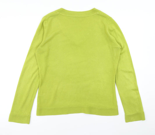 Womens UK Size 12 Per Una Green Pullover Jumper