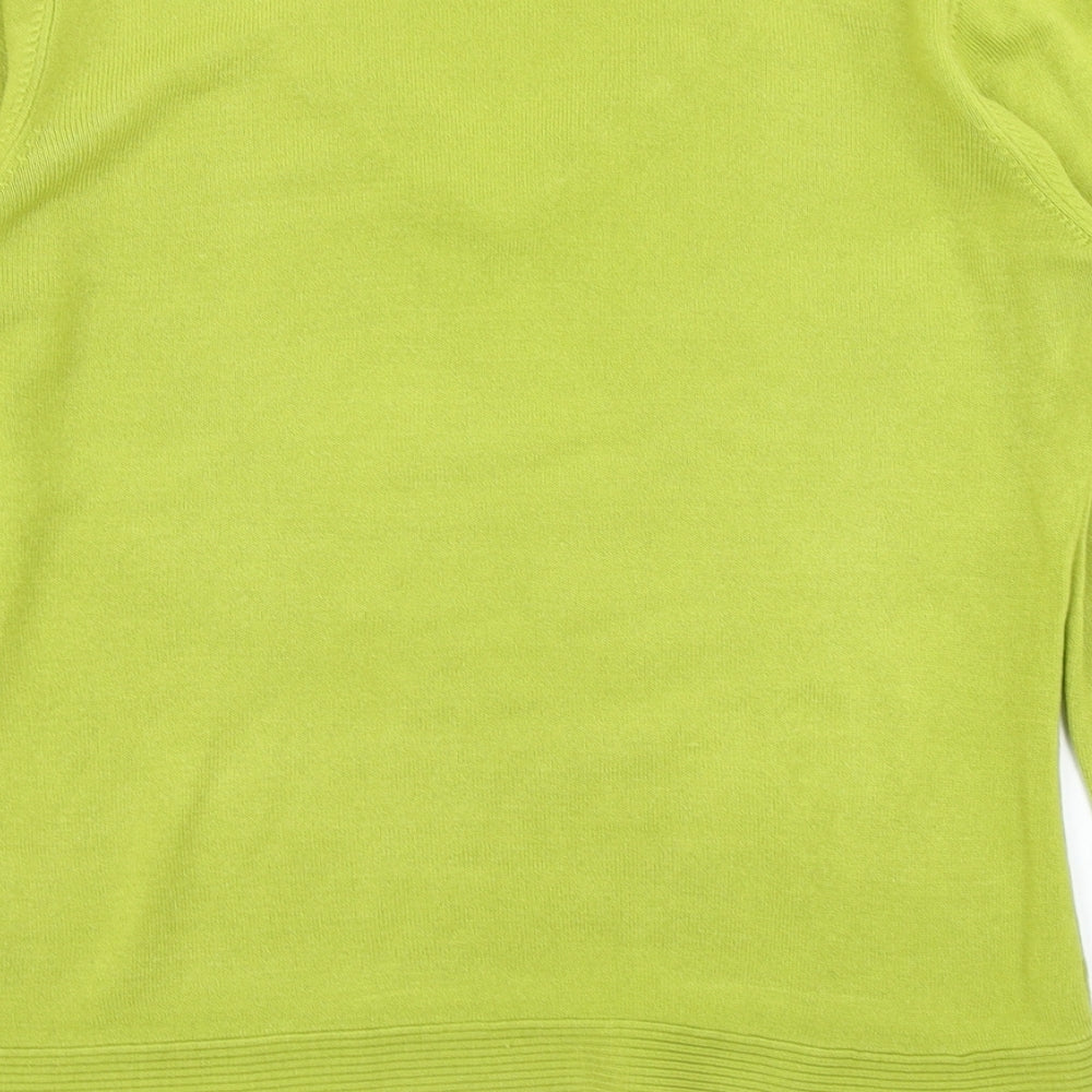 Womens UK Size 12 Per Una Green Pullover Jumper