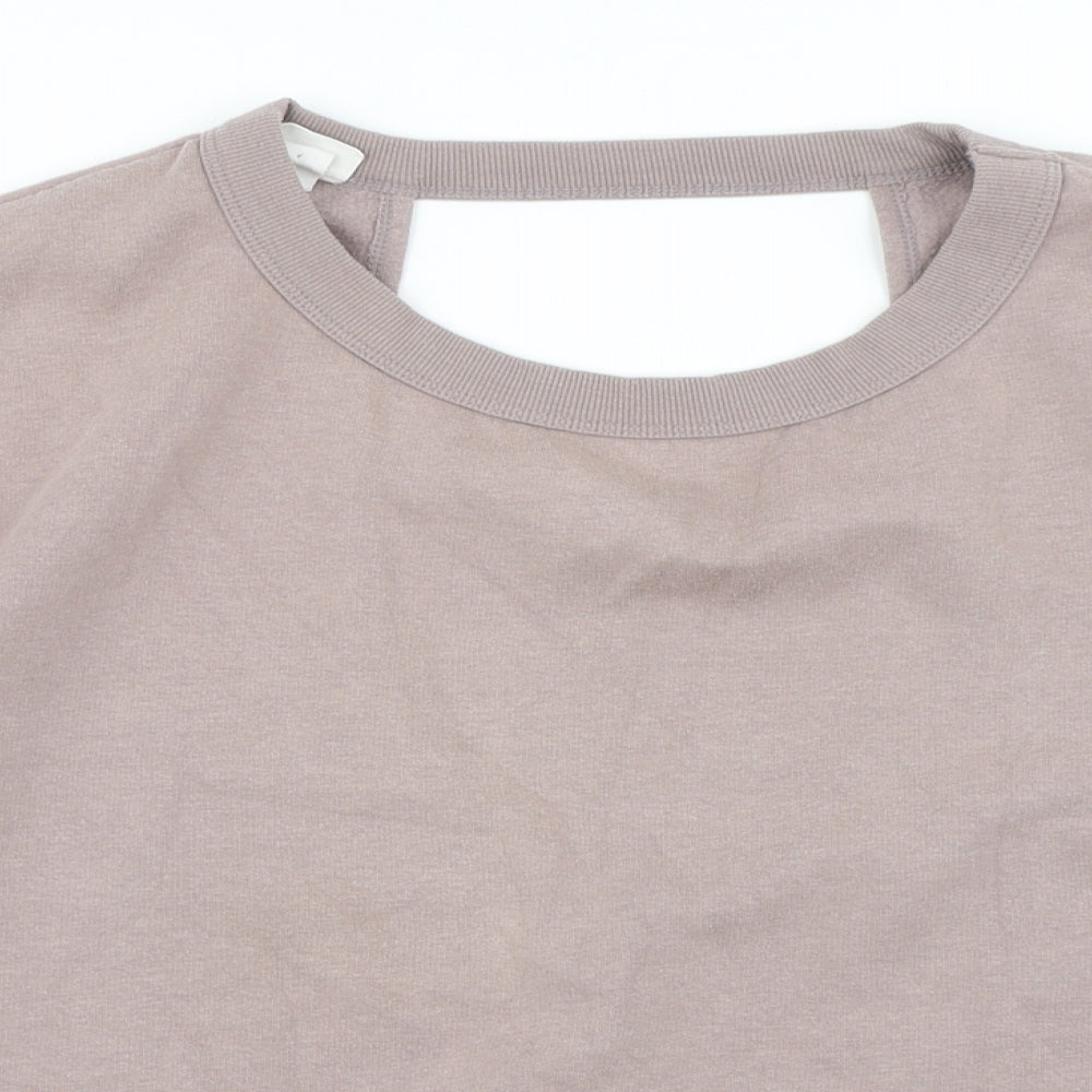 H&M Womens Brown   Pullover Sweatshirt Size S  - Cut out back