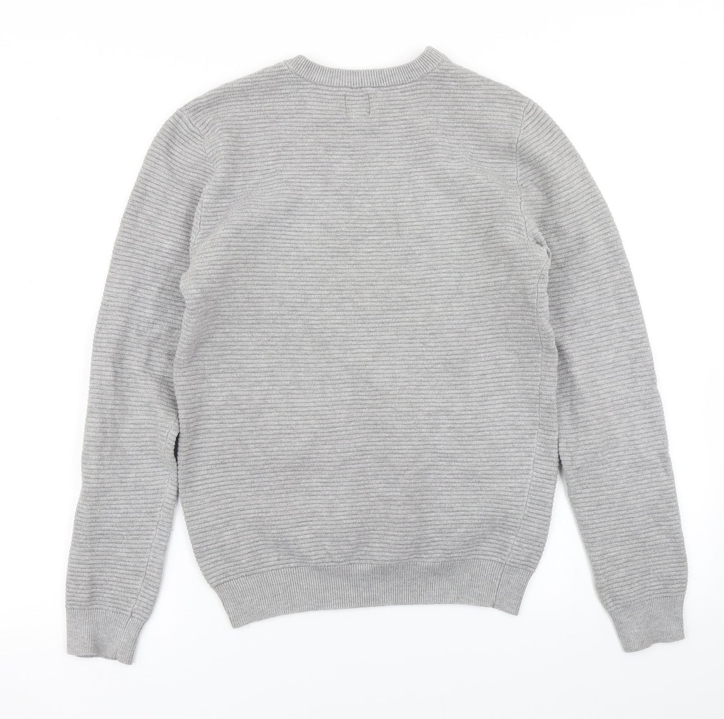 River Island Mens Grey  Knit Pullover Jumper Size XS