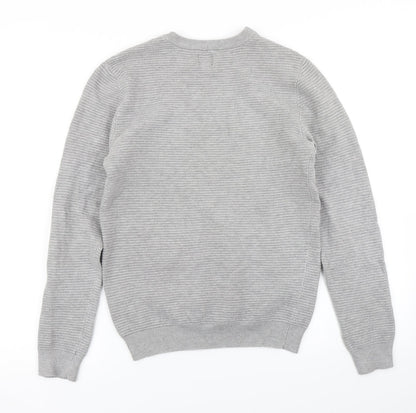 River Island Mens Grey  Knit Pullover Jumper Size XS