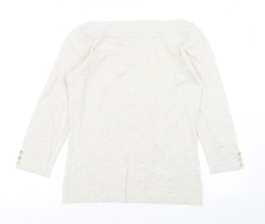 Womens UK Size 10 NEXT Beige Pullover Jumper