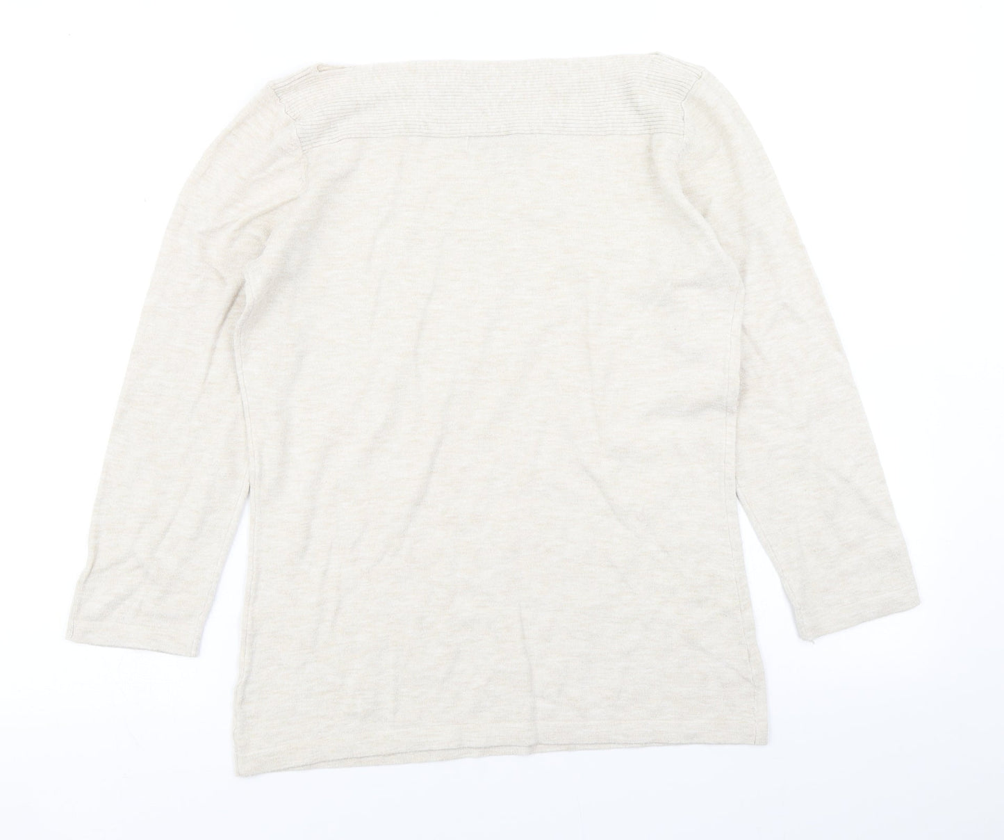 Womens UK Size 10 NEXT Beige Pullover Jumper