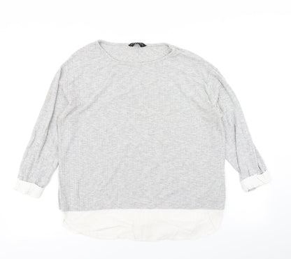 Womens UK Size 16 Dorothy Perkins Grey Basic T-Shirt