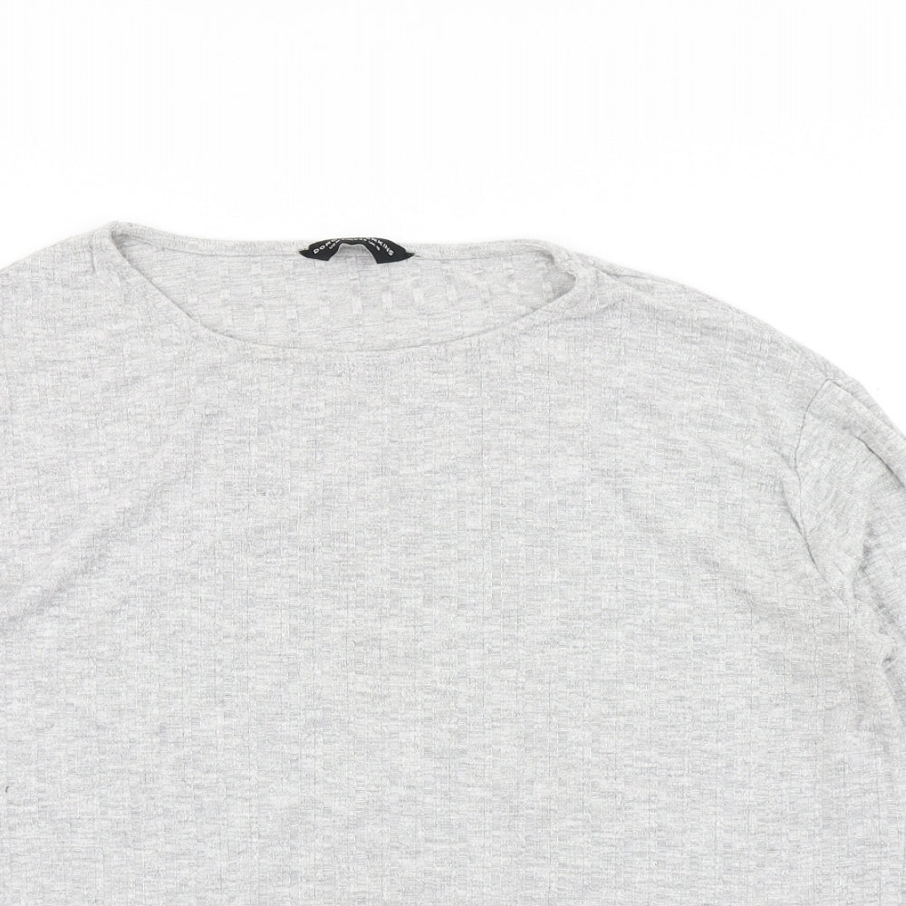 Womens UK Size 16 Dorothy Perkins Grey Basic T-Shirt