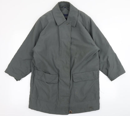 Womens UK Size S Telemac Green Overcoat