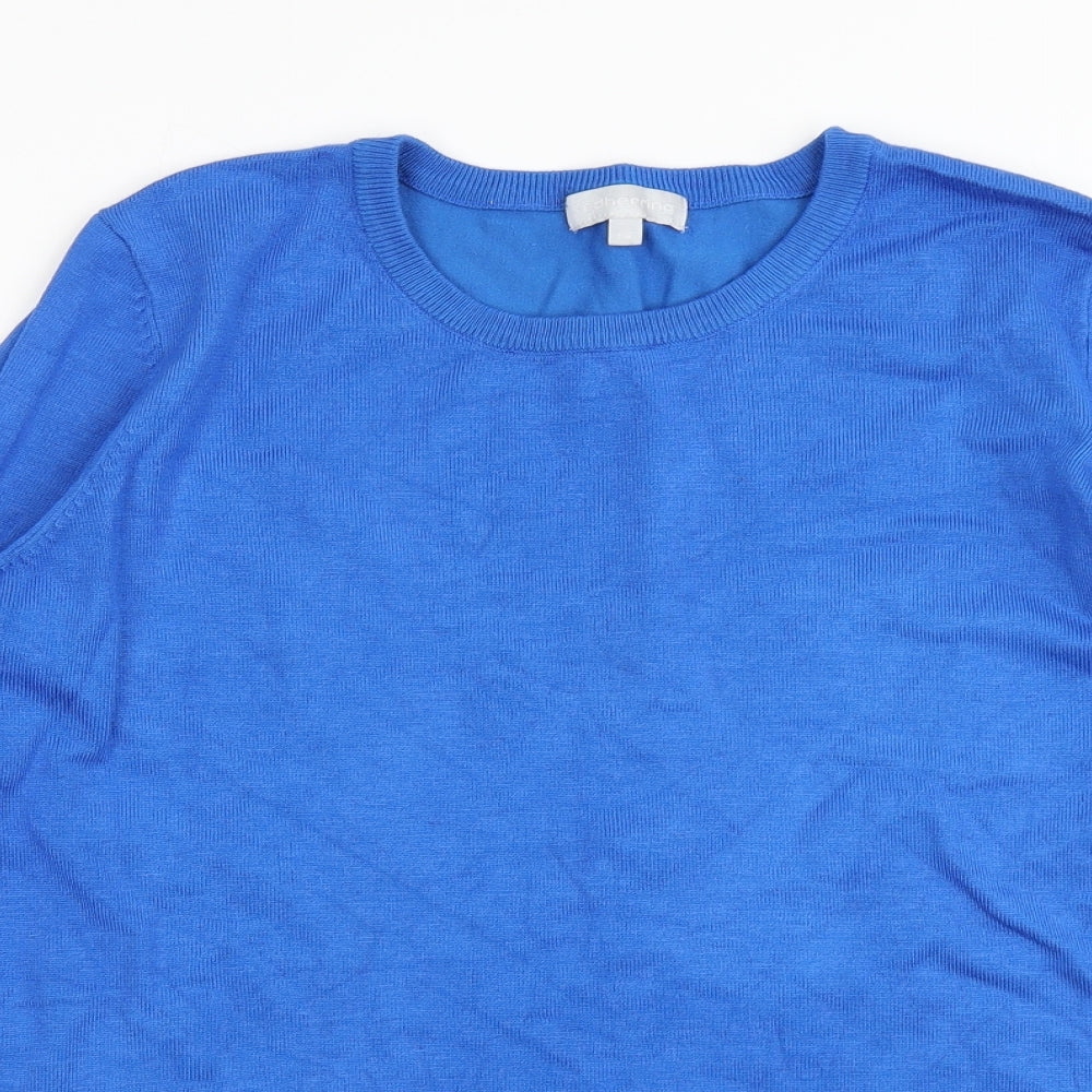 Womens UK Size 14 Red Herring Blue Pullover Jumper