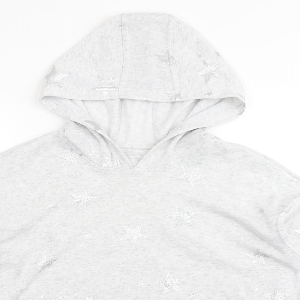 90 Degree Womens Grey   Pullover Hoodie Size L  - Cropped