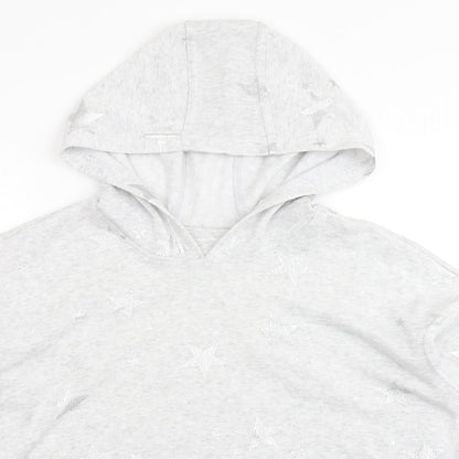 90 Degree Womens Grey   Pullover Hoodie Size L  - Cropped
