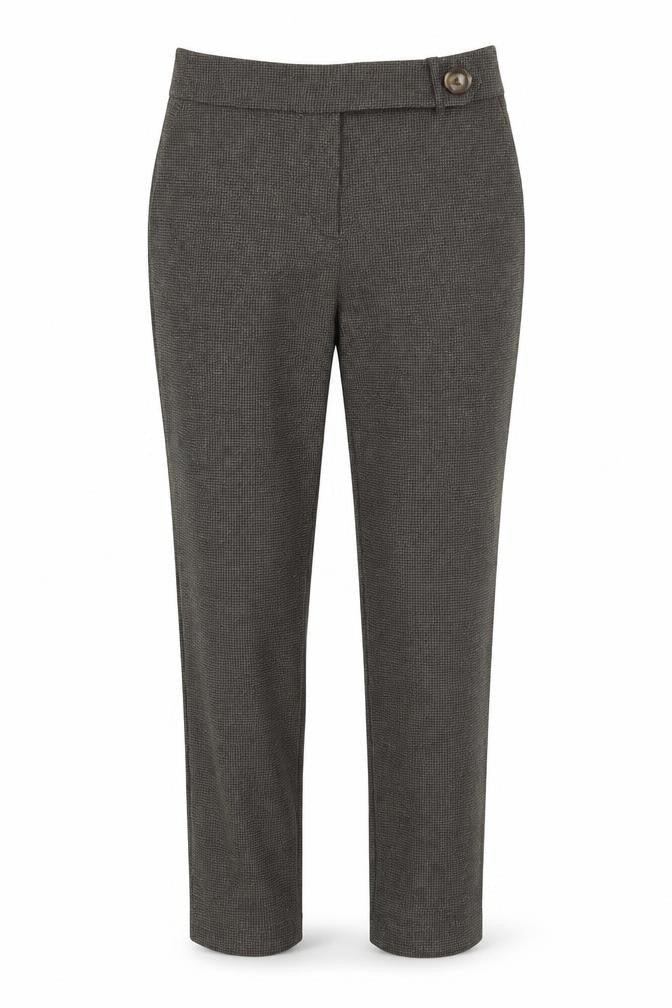 Front view of Tu women’s green dress pants trousers, size UK 12, 27-inch leg