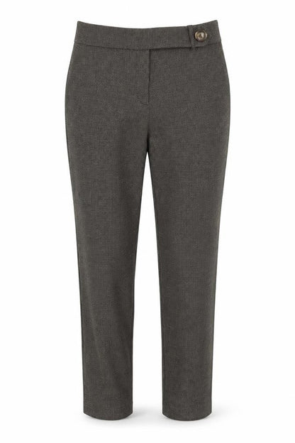 Front view of Tu women’s green dress pants trousers, size UK 12, 27-inch leg