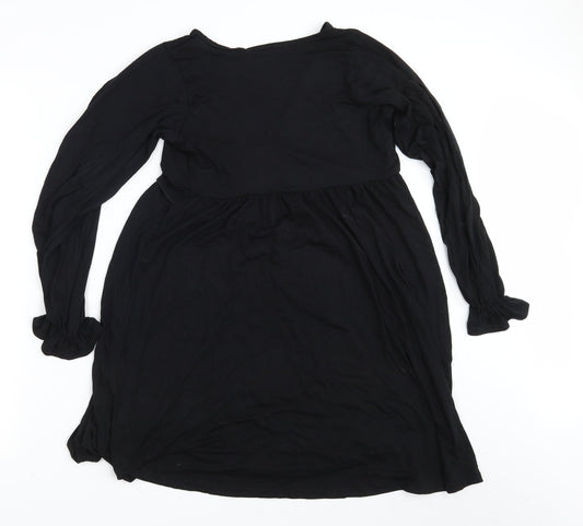 Boohoo Womens Black   T-Shirt Dress  Size 12