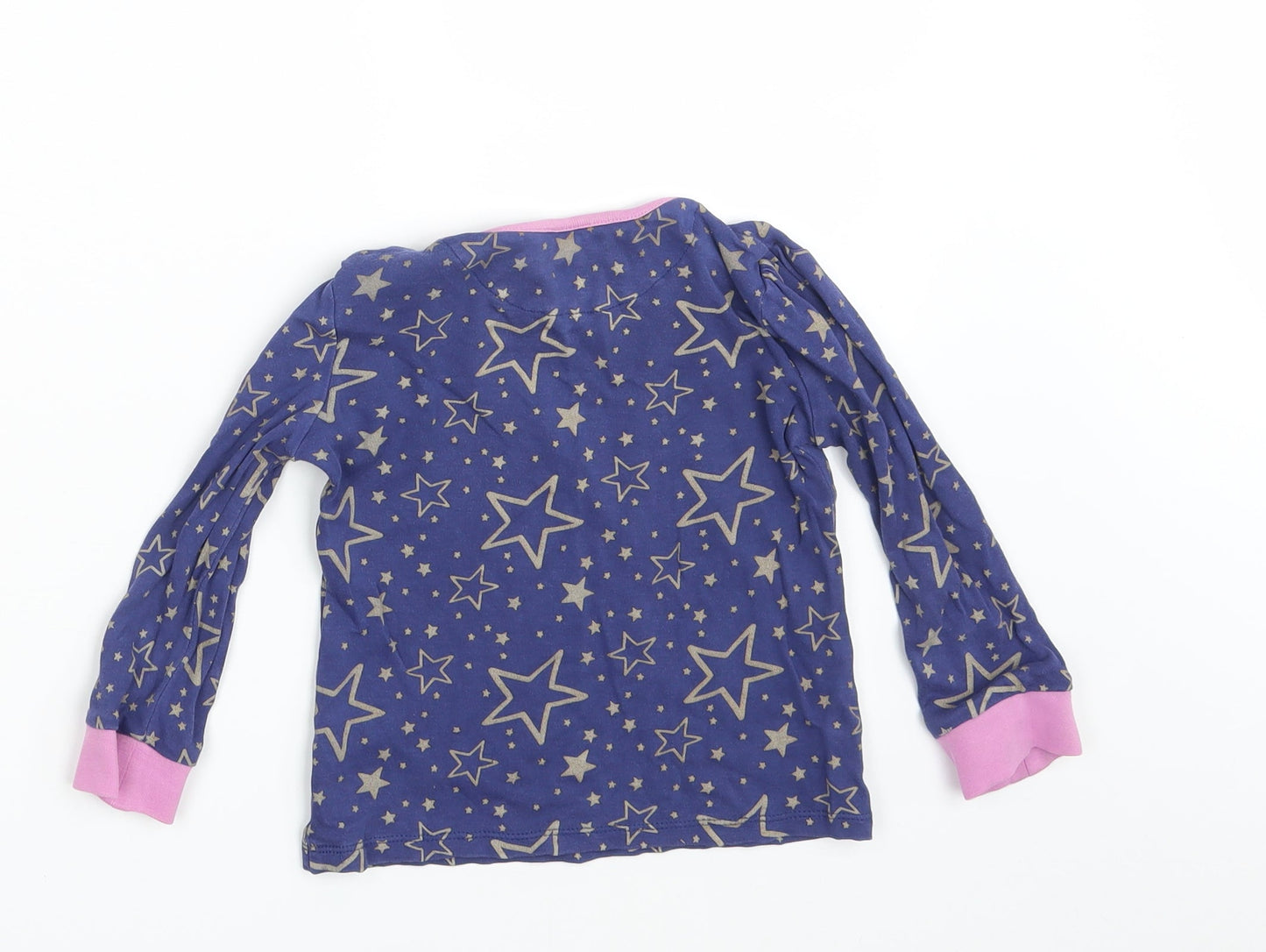 Mini Club Girls Blue Fair Isle  Top Pyjama Top Size 3-4 Years