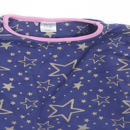 Mini Club Girls Blue Fair Isle  Top Pyjama Top Size 3-4 Years