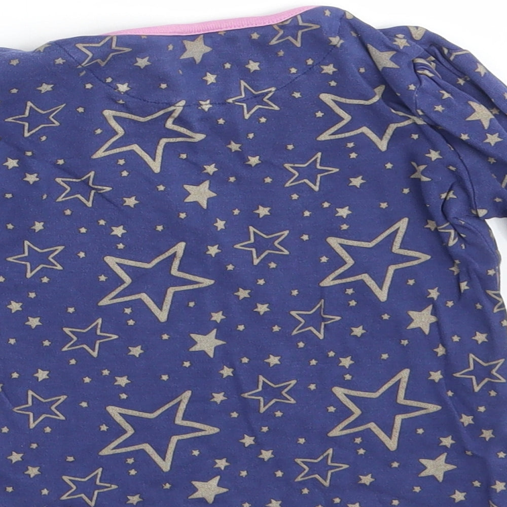 Mini Club Girls Blue Fair Isle  Top Pyjama Top Size 3-4 Years