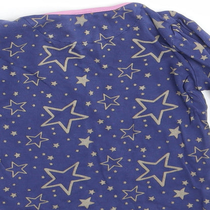 Mini Club Girls Blue Fair Isle  Top Pyjama Top Size 3-4 Years