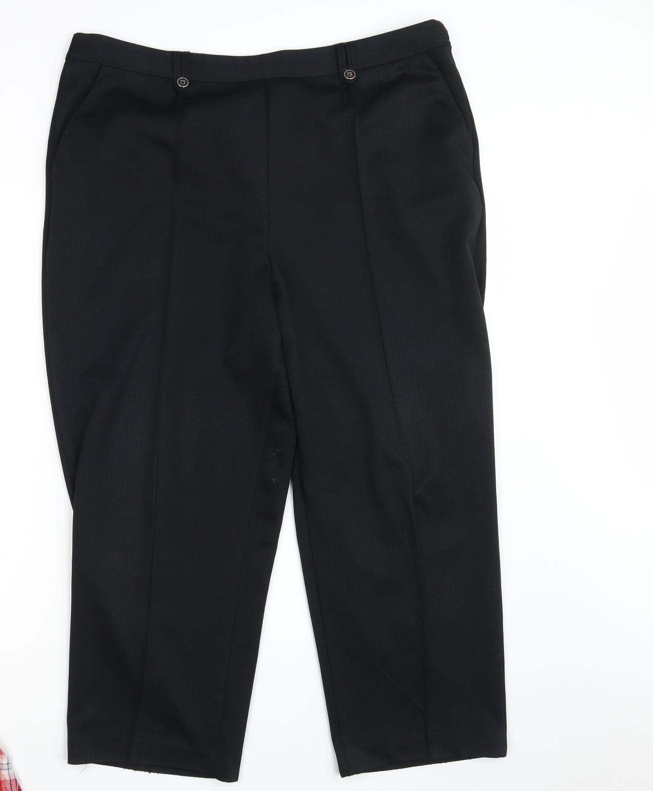Womens UK Size 18 BM Collection Regular Fit Dress Pants Black Trousers