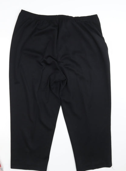 Womens UK Size 18 BM Collection Regular Fit Dress Pants Black Trousers