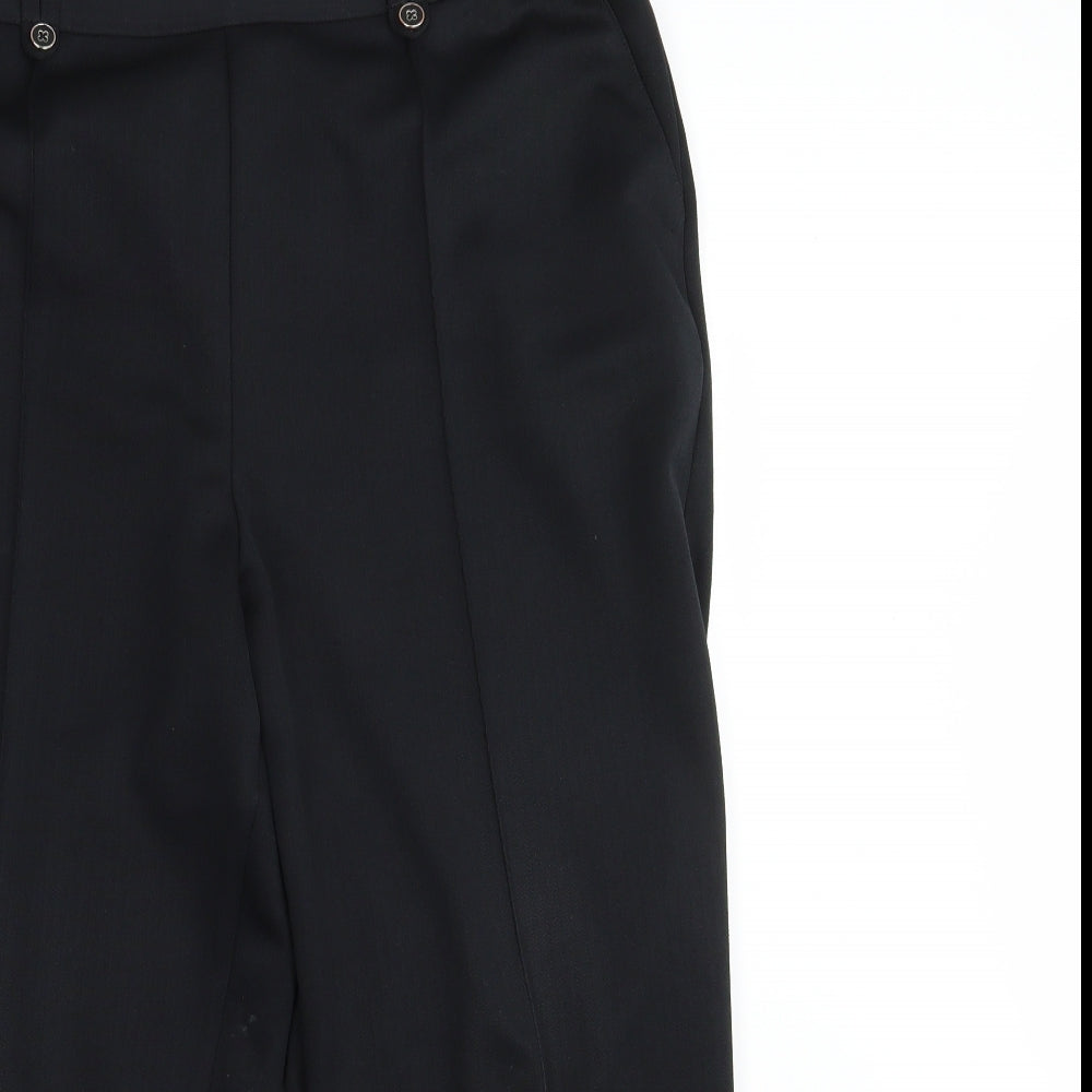 Womens UK Size 18 BM Collection Regular Fit Dress Pants Black Trousers