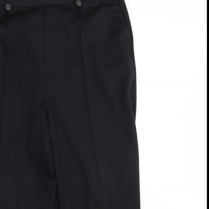 Womens UK Size 18 BM Collection Regular Fit Dress Pants Black Trousers