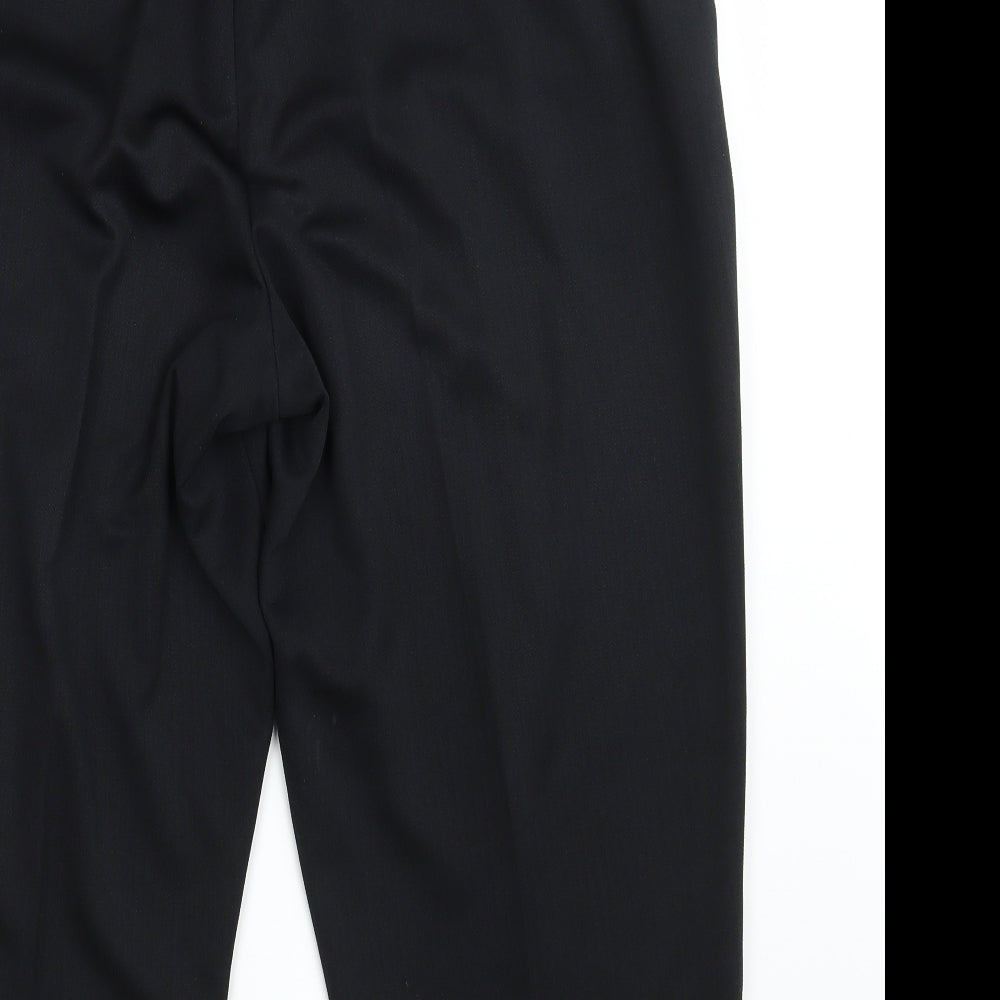 Womens UK Size 18 BM Collection Regular Fit Dress Pants Black Trousers