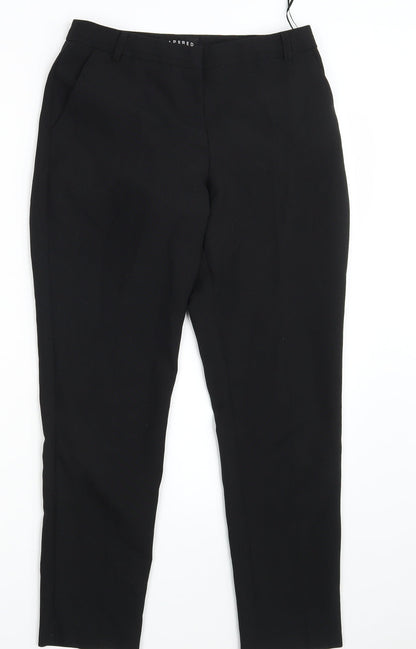 Womens UK Size 8 Peacocks Regular Fit  Black Trousers