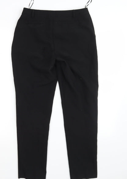 Womens UK Size 8 Peacocks Regular Fit  Black Trousers