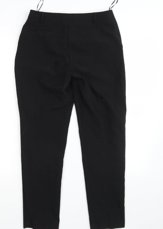 Womens UK Size 8 Peacocks Regular Fit  Black Trousers