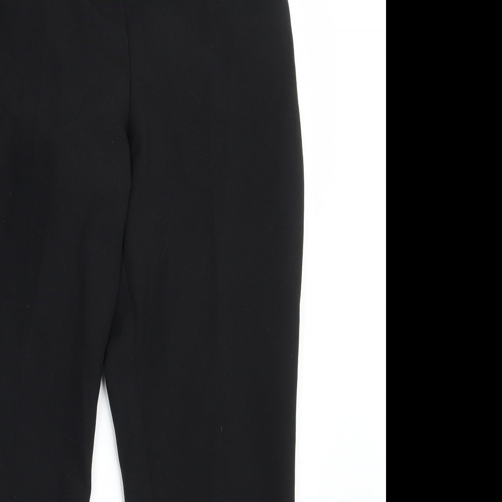 Womens UK Size 8 Peacocks Regular Fit  Black Trousers