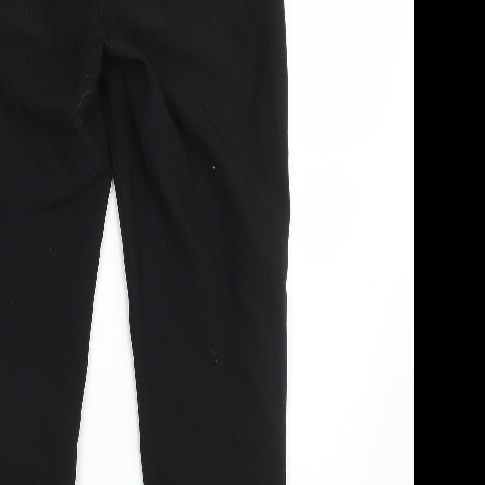Womens UK Size 8 Peacocks Regular Fit  Black Trousers