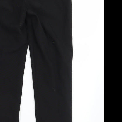 Womens UK Size 8 Peacocks Regular Fit  Black Trousers